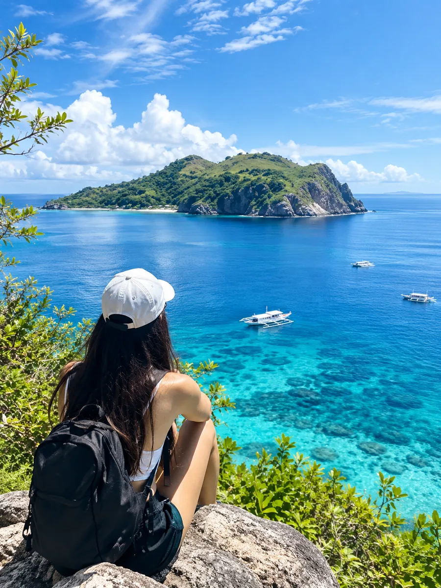 Uitzicht op Apo Island